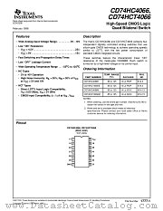 74HCT4066 datasheet pdf Texas Instruments