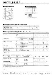 74LS125 datasheet pdf Hitachi Semiconductor