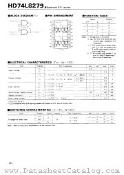 74LS279 datasheet pdf Hitachi Semiconductor