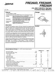 FRE260R datasheet pdf Intersil