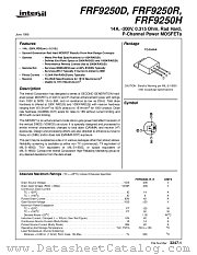 FRF9250R datasheet pdf Intersil