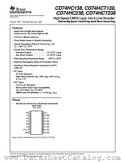 CD74HC138SM datasheet pdf Texas Instruments