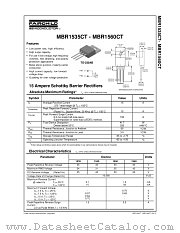 MBR1560 datasheet pdf Fairchild Semiconductor
