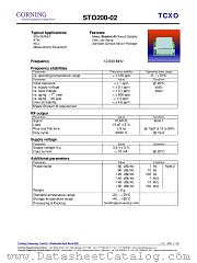 STO200-02 datasheet pdf Corning Frequency