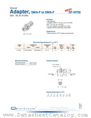 SF-SF50 datasheet pdf Mini-Circuits