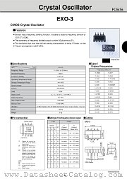 EXO3 datasheet pdf Kyocera Kinseki Corporation