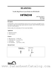 HL6503MG datasheet pdf Hitachi Semiconductor