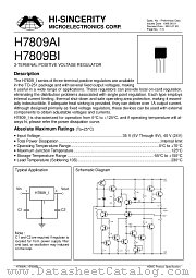 H7809 datasheet pdf Hi-Sincerity Microelectronics