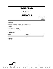 HD74HCU04 datasheet pdf Hitachi Semiconductor