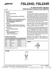 FSL234D3 datasheet pdf Intersil