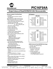 16F84A datasheet pdf Microchip