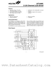 HT1609 datasheet pdf Holtek Semiconductor
