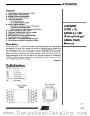 AT29BV020-25JI datasheet pdf Atmel