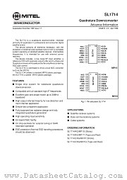 SL1714 datasheet pdf Mitel Semiconductor