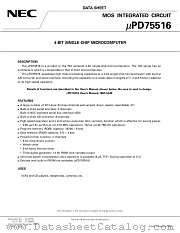 UPD75516 datasheet pdf NEC