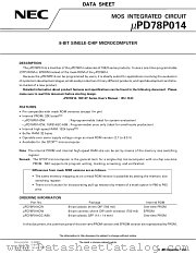 UPD78P014 datasheet pdf NEC