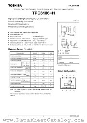 TPC8106-H datasheet pdf TOSHIBA
