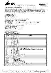 API860 datasheet pdf Aplus Integrated Circuits