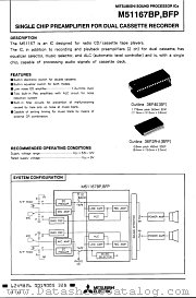 M51167 datasheet pdf Mitsubishi Electric Corporation