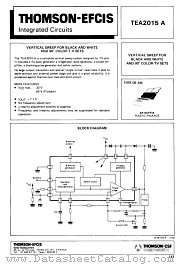 TEA2015A datasheet pdf SGS Thomson Microelectronics