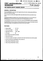 MSM6369 datasheet pdf OKI electronic components