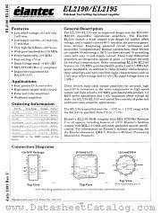 EL2195 datasheet pdf Elantec Semiconductor