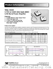TAG-1030 datasheet pdf Teledyne Relays