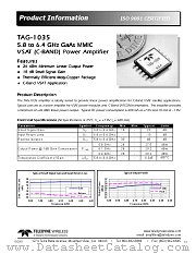 TAG-1035 datasheet pdf Teledyne Relays