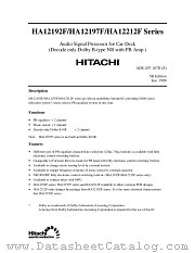 HA12198F datasheet pdf Hitachi Semiconductor