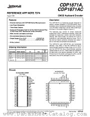 CDP1871 datasheet pdf Intersil