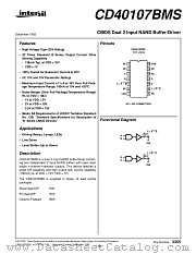CD40107 datasheet pdf Intersil