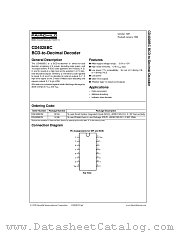 CD4028 datasheet pdf Fairchild Semiconductor