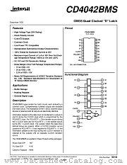 CD4042BMS datasheet pdf Intersil
