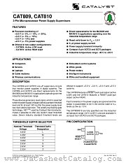 CAT809MTBI-T10 datasheet pdf Catalyst Semiconductor