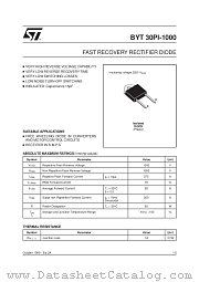 BYT30PI datasheet pdf ST Microelectronics