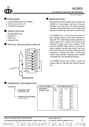 AIC2803CN datasheet pdf Analog Integrations Corporation