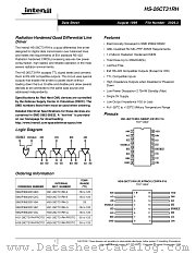 HS9-26CT31RH-8 datasheet pdf Intersil