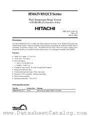 HM62V8512CLTTI-7 datasheet pdf Hitachi Semiconductor
