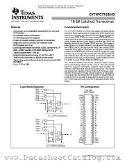 CY74FCT163543TSSOP datasheet pdf Texas Instruments