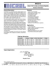 MIC5213-3.6BC5 datasheet pdf Micrel Semiconductor