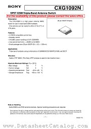CXG1092 datasheet pdf SONY