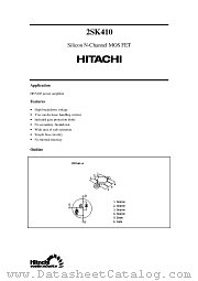 2SK410 datasheet pdf Hitachi Semiconductor