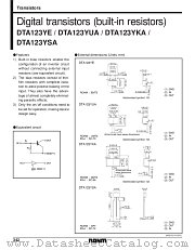 DTA123YUA datasheet pdf ROHM
