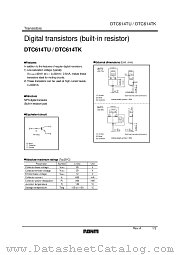 DTC614TU datasheet pdf ROHM
