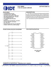 IDT74FCT3807QI datasheet pdf IDT