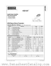 KSD1047 datasheet pdf Fairchild Semiconductor