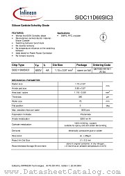 SIDC11D60SIC3 datasheet pdf Infineon
