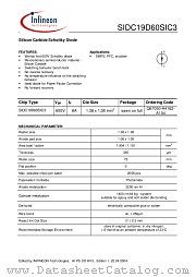 SIDC19D60SIC3 datasheet pdf Infineon