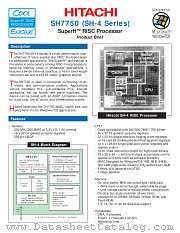SH7750 datasheet pdf Hitachi Semiconductor