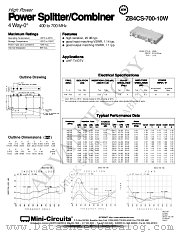 ZB4CS-700-10W datasheet pdf Mini-Circuits